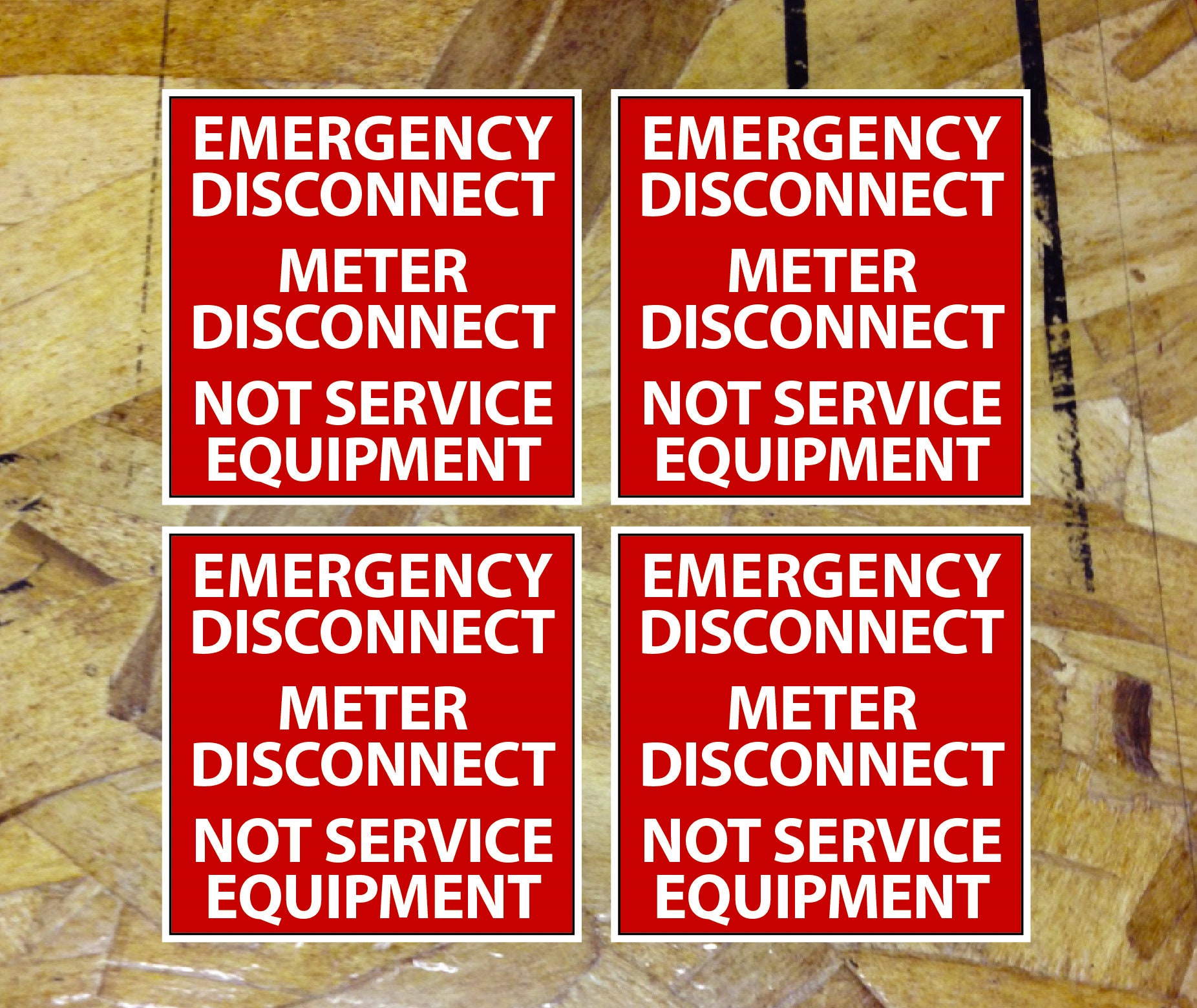 Paper & Party Supplies Labels Meter Disconnect 10 Count Emergency