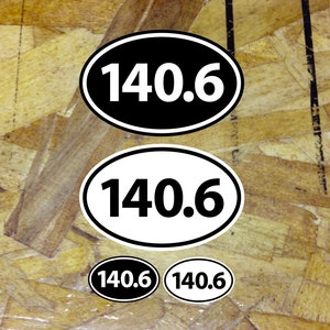 140.6 Ironman Swim Bike Run Triathlon sticker decals Black and White - 2 for 1