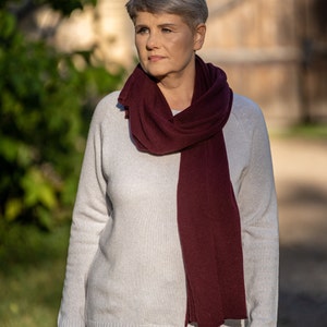 Pale gray blue cashmere scarf, cashmere travel wrap, soft kashmiri shawl, lightweight merino wool scarf for women image 7