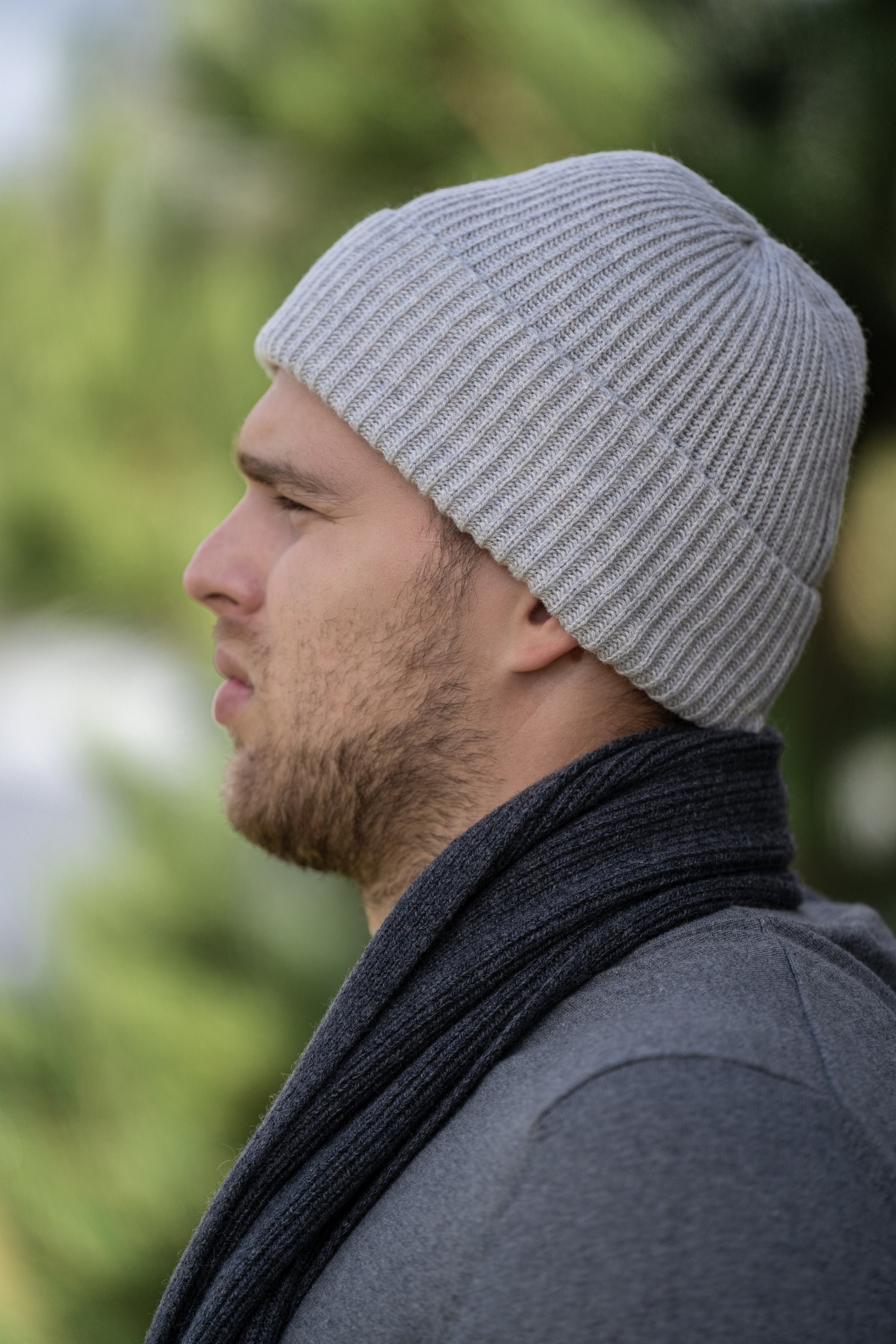 chunky rib cuff beanie