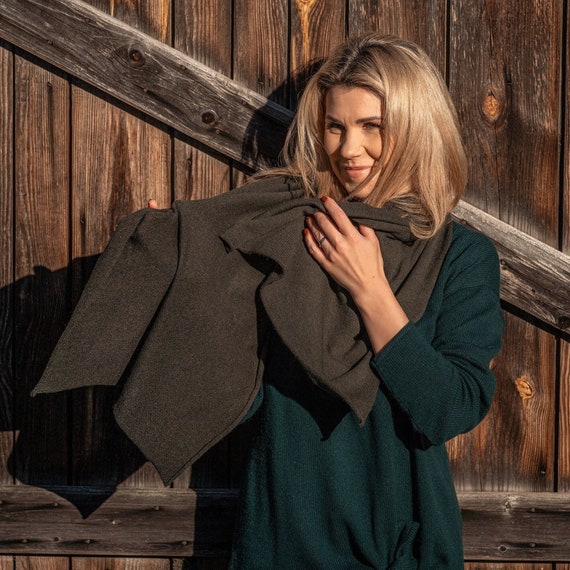 Olive green blanket scarf deals