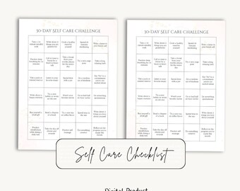 30-Day Self Care Challenge Planner, Self Care Journal, Self Care Tracker, Self Care Gift, Self Love, Wellness Calendar