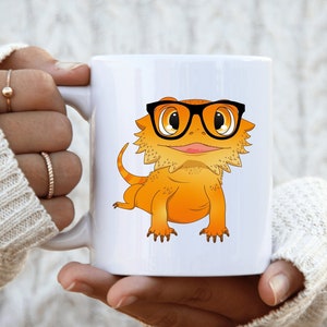Custom Bearded Dragon Mug, Bearded Dragon Coffee Mug Personalized, Funny Lizard Cup, Cute Reptile Gift, Bearded Dragon Nerdy Mug, lizard mug