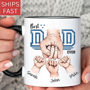 Personalisierte Papa Tasse, Vatertagsgeschenk für Papa, Benutzerdefinierte Papa Kaffeetasse, Papa Geschenke mit Kindernamen, Papa Papa Geburtstagsgeschenk, Bester Papa überhaupt Tasse