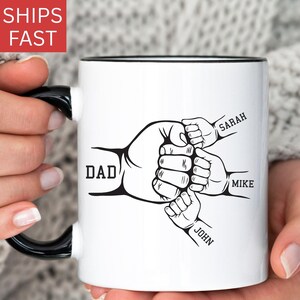Personalisierte Papa Tasse, Vatertagsgeschenk für Papa, Benutzerdefinierte Papa Kaffeetasse, Papa Geschenke mit Kindernamen, Papa Papa Geburtstagsgeschenk, Bester Papa überhaupt Tasse