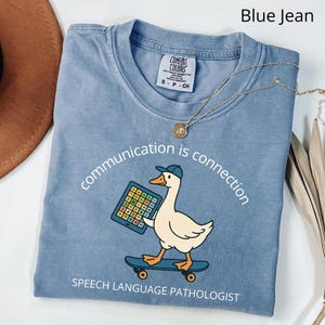 Comfort Colors® Speech Therapy Goose Shirt, Silly Goose Speech Therapist Shirt, Funny Speech Pathology Shirt, SLP Appreciation Gift