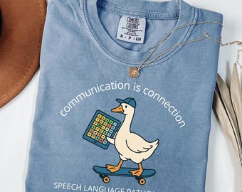 Comfort Colors® Speech Therapy Goose Shirt, Silly Goose Speech Therapist Shirt, Funny Speech Pathology Shirt, SLP Appreciation Gift