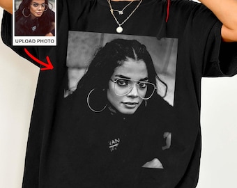 Comfort Colors® Vintage Custom Photo Shirt, Personalized Picture Shirt, Custom Girlfriend Gift, Custom Your Photo Shirt, Upload Your Image