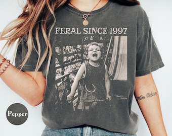 Comfort Colors® Custom Year Vintage Photo Shirt, Personalized Birthday Shirt, 30th 40th Birthday Gift, Childhood Millennial, Funny Feral Tee