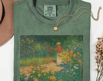 Comfort Colors® Gardening Plants Shirt, Cottagecore Gardener Shirt, Plant Lover Gift, Gardening Mom Shirt, Vintage Botanical Garden Shirt