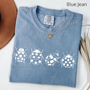 Comfort Colors® Ladybug Vintage Shirt, Ladybug Lover Gift, Cute Beetle Shirt, Aesthetic Cottagecore Gift, Entomology Shirt, Gardening Shirt