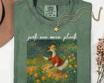 Comfort Colors® Garden Goose Shirt, Plants Shirt, Cottagecore Goose Shirt, Plant Lover Gift, Funny Gardening Mom Shirt, Goose Gardener Shirt
