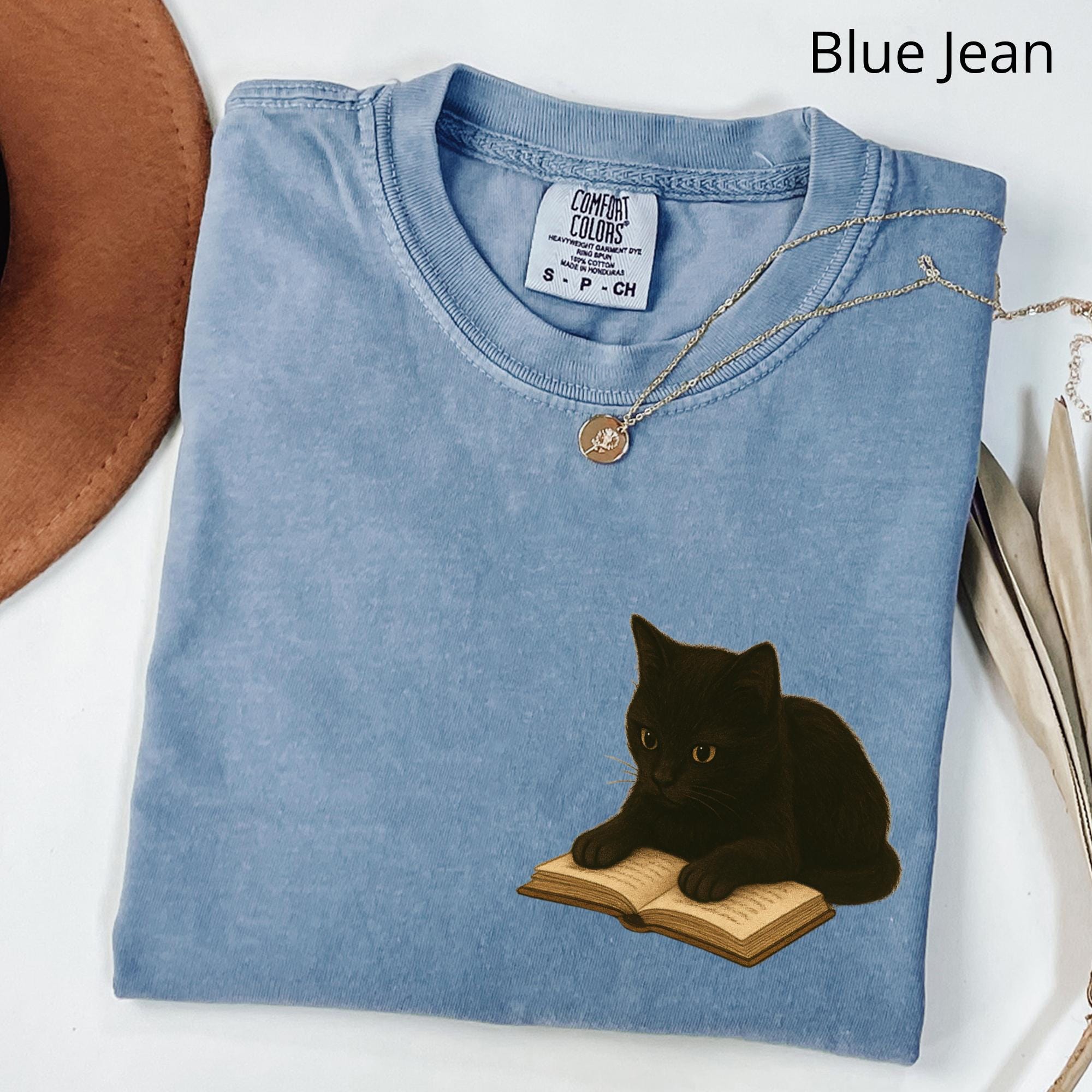 M ヒグチユウコ　シャツ　黒　読書猫 角川ホラー文庫30周年×ヒグチユウコ Tシャツ 夜の読書（オートミール