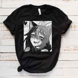 E-Girl Pink Anime Girl Tee - Black Kawaii UwU Aesthetic Tumblr