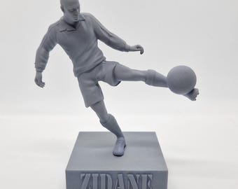 Zinedine Zidane, Final de la Champions League, Descarga digital imprimible, Regalo perfecto para fanáticos del fútbol, Fanáticos del Real Madrid, Figuras de fútbol,