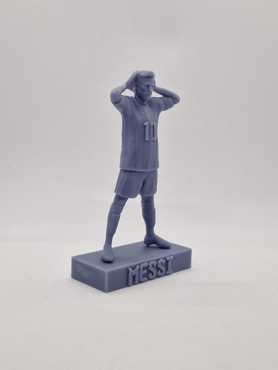 3Dプリント製リオネル・メッシフィギュア、象徴的なセレブレーション