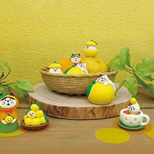 Decole Zakka Autumn Yuzu Harvest Figurines