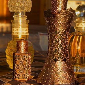 Forbidden Perfume • Aphrodisiac Amber Anointing Oil • Natural Essential Oils | Large Ritual Bottle