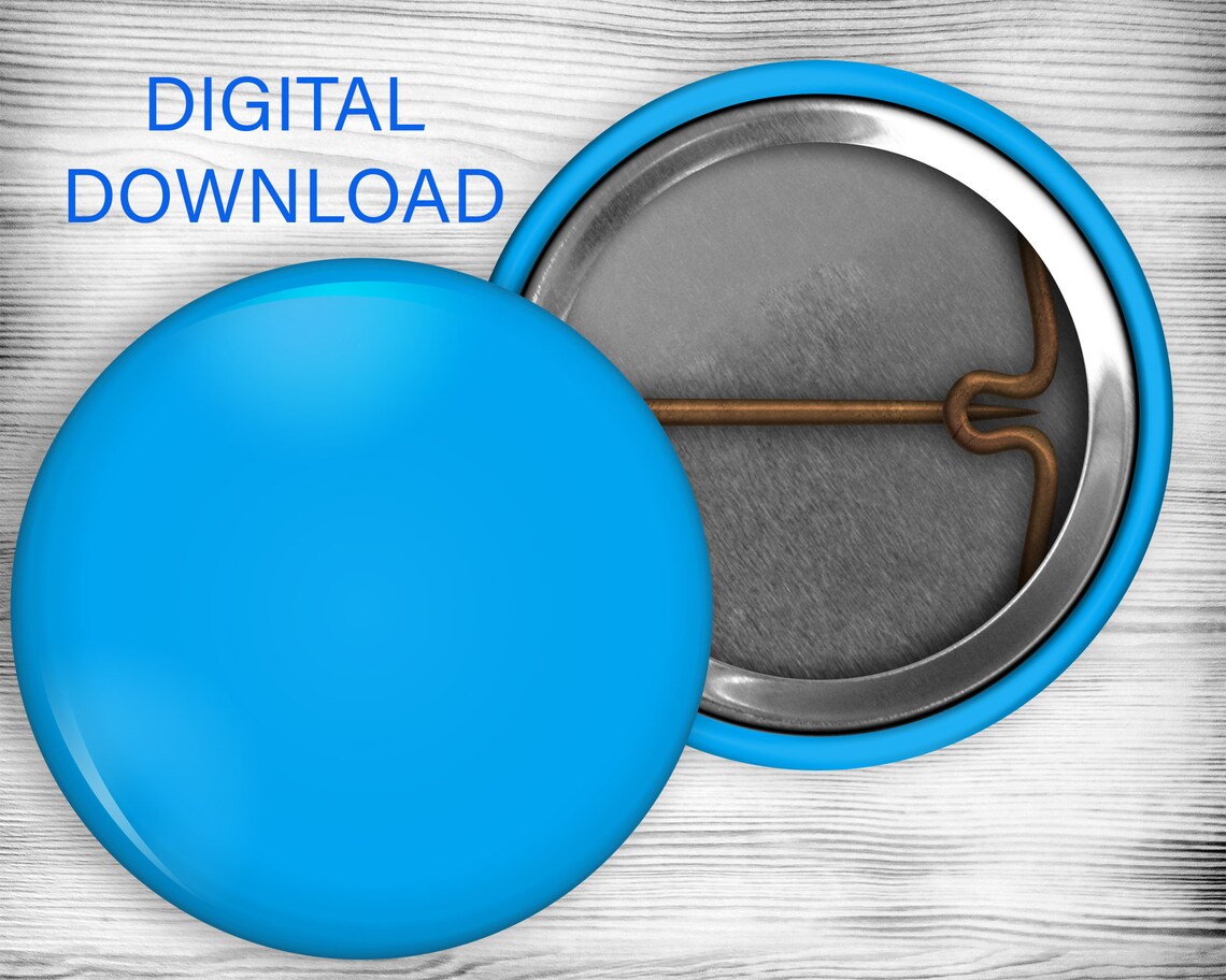 Download Pin Badge Mockup Template 58mm Button Badge Digital PSD ...