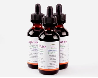 Lugol's Iodine 21% Solution: High Potency Formula, USA 2oz 3-Pack