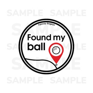 Found My Ball Golf Sticker (svg, pdf, ai, png) Fairway Bogeys