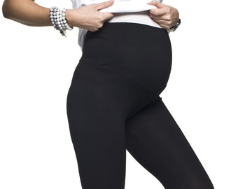 Umstandsleggings Leggings aus Baumwolle Umstandsmode Schwangerschaftsmode aus Baumwolle Modell: MAYO SOMMER von Torelle