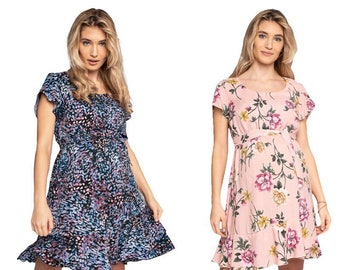 Umstandskleid Stillkleid Damenkleid Kleid mit Blumen Umstandsmode Stillmode Sommerkleid Modell: LATIKA von Torelle