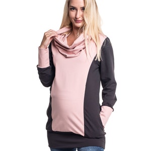 Nursing sweater maternity sweater women's sweater 3in1 cotton nursing shirt maternity fashion nursing fashion sweatshirt large sizes Model: NELLA from be mama image 6