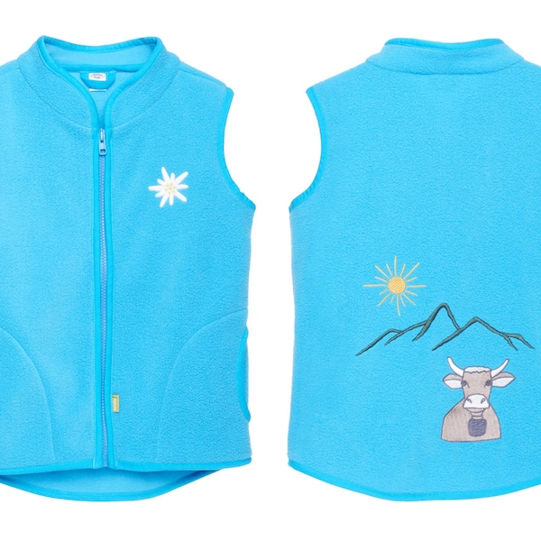 Gilet polaire pour enfants Gilet pour enfants Gilet câlin Polaire avec motif brodé de be baby !