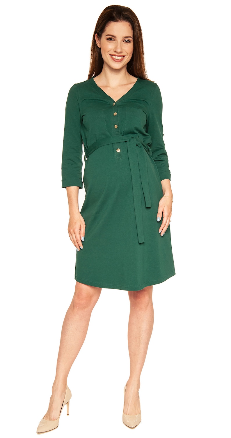 Umstandskleid Stillkleid Umstandsmode Stillmode Damenkleid 3in1 Kleid aus Baumwolle Modell: ALISON von be mama Bild 5