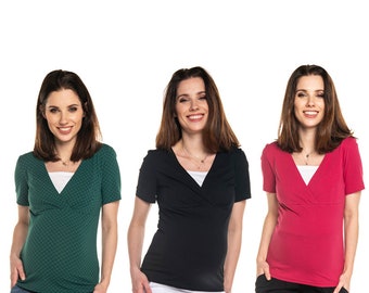 Stillshirt Still-Tshirt Umstandsshirt Stillmode Umstandsmode Stilltop Shirt 2in1 Modell: SIMONE von Torelle