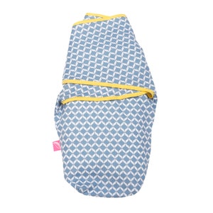 Pucktuch Puckdecke Strampelsack Pucksack Swaddle Tuch Animal von MOTHERHOOD blau Classic