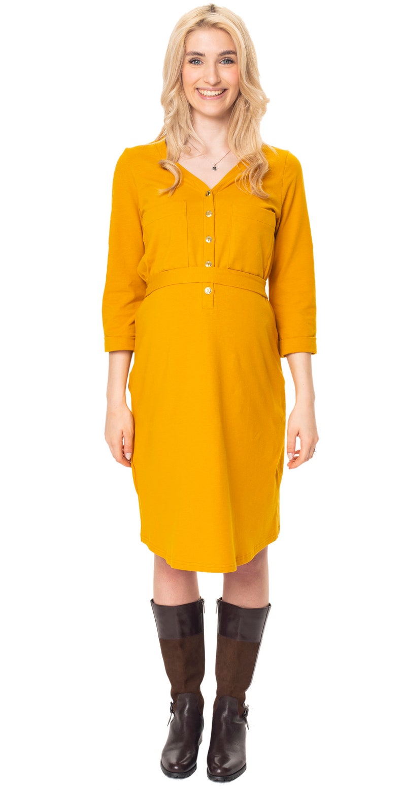 Umstandskleid Stillkleid Umstandsmode Stillmode Damenkleid 3in1 Kleid aus Baumwolle Modell: ALISON von be mama Bild 7