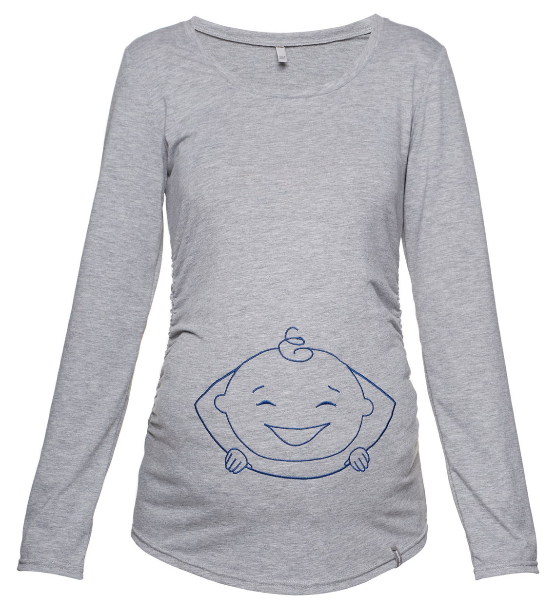 Umstandsshirt lustige Umstandsmode Schwangerschaftsmode Modell HERE I