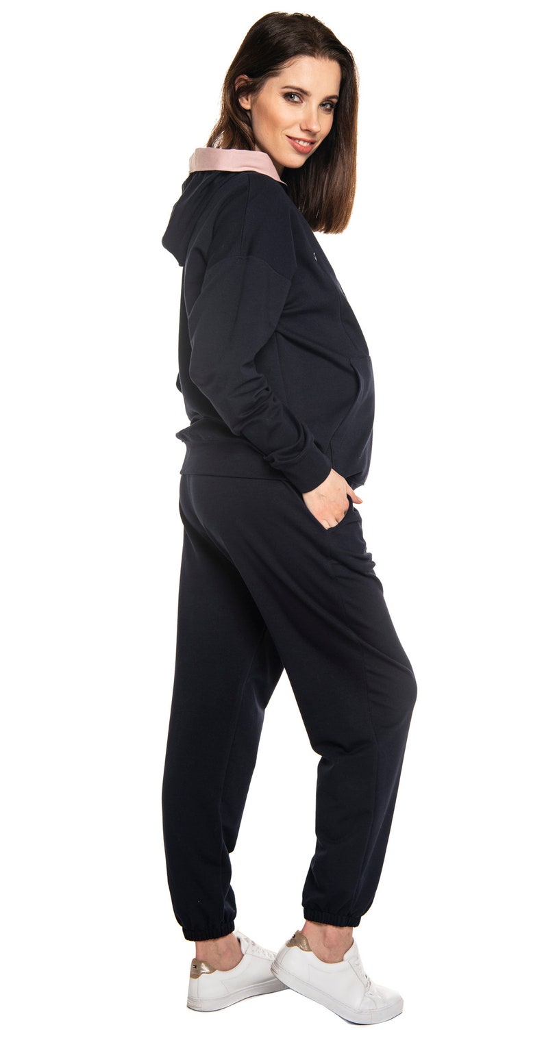 Umstandsjogginganzug mit Stillfunktion Joggingsanzug für Schwangere zum Stillen Jogginghose Sweatshirt Stillshirt Modell: JOY von Torelle Bild 3