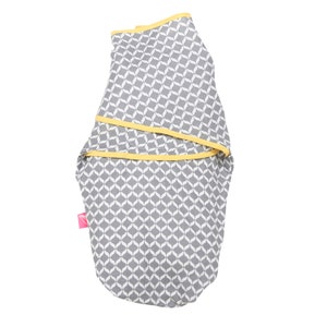 Pucktuch Puckdecke Strampelsack Pucksack Swaddle Tuch Animal von MOTHERHOOD grau Classic