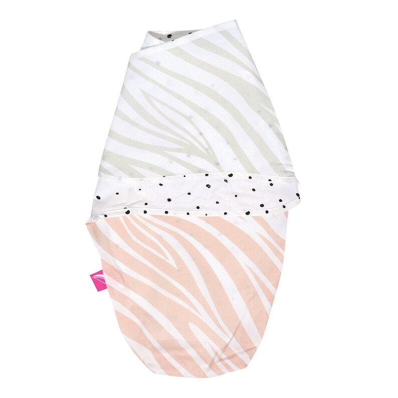 Pucktuch Puckdecke Strampelsack Pucksack Swaddle Tuch Animal von MOTHERHOOD Zebra apricot