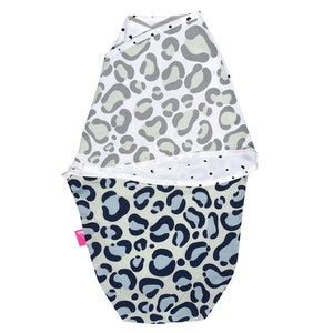 Pucktuch Puckdecke Strampelsack Pucksack Swaddle Tuch Animal von MOTHERHOOD Leo blau