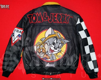 Maker of Jacket Cartoon Jackets Tom and Jerry Fringe Corner Leather