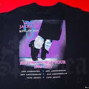 Vintage 90s Michael Jackson History World Tour (1996) Toe Stand T-Shirt XL | 1997 King Of Pop Concert Single Stitch Band Tee XXL Ultra RARE!