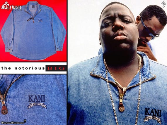 karl kani 90s ハーフジップ biggie着用モデル - メルカリ