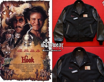 Vtg HOOK (1991) Dustin Hoffman's Owned Cast Movie Crew Varsity Bomber Jacket // 90s Neverland Peter Pan Robin Williams Celebrity Worn Jacket