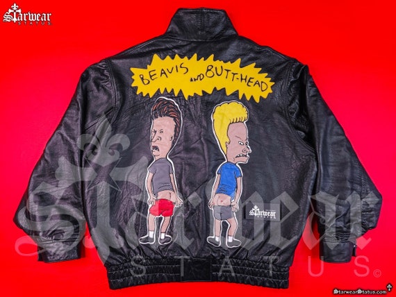 Beavis and Butthead Creator mike Judge Owned MTV Animation Crew Jacket Vintage 90 s Cartoon TV Show Leather Bomber Jacket holy Grail Etsy
