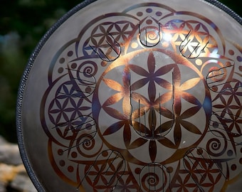 18" Steel Tongue Drum - Handcrafted Meditation Instrument