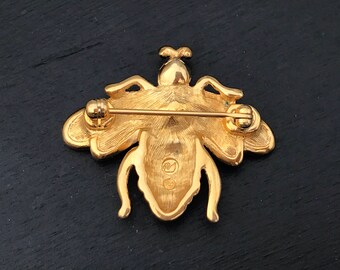 * vintage brooch ୨୧ *✵ ヴィンテージ ブローチ (m) Vintage Swarovski Signed Gold Tone Bee Brooch Pin - Etsy
