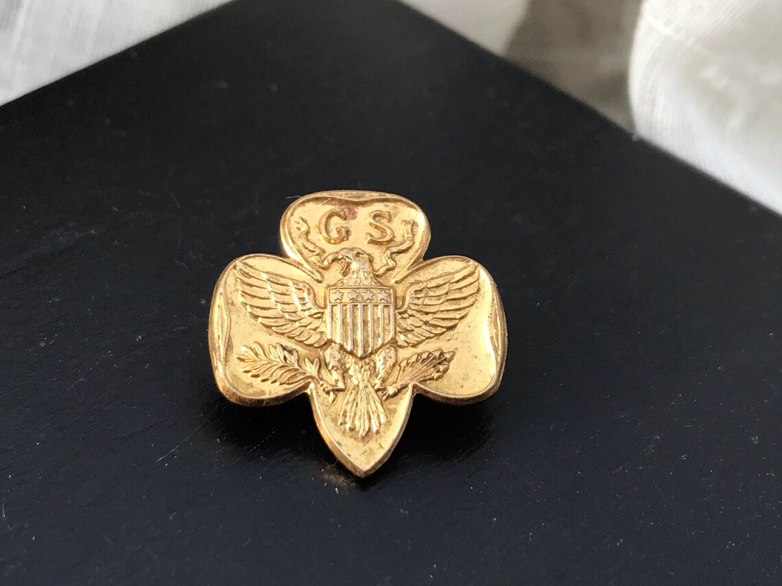 Vintage Girl Scouts Pin Eagle Insignia Etsy New Zealand