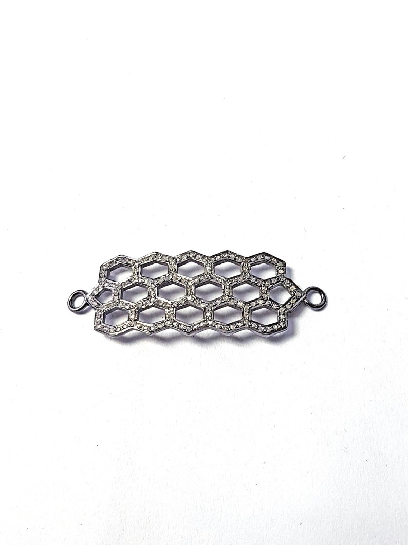 Pave diamond rosecut pendant 925 sterling silver pendant handmade diamond pendant beautiful spike design pave diamond pendant charm