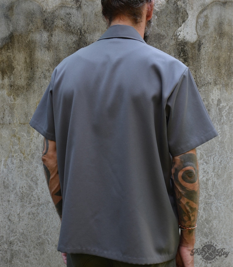 Camicia Da Bowling Da Uomo Camp Cabin Cabana, Stile Rockabilly, Two