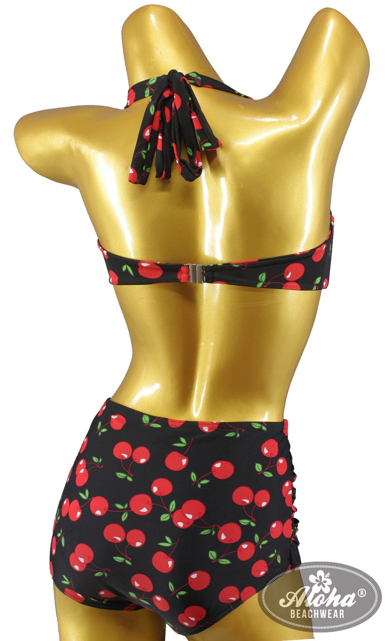 Vintage Bikini With Cherries Cherry Cherries Pattern Pattern Allover