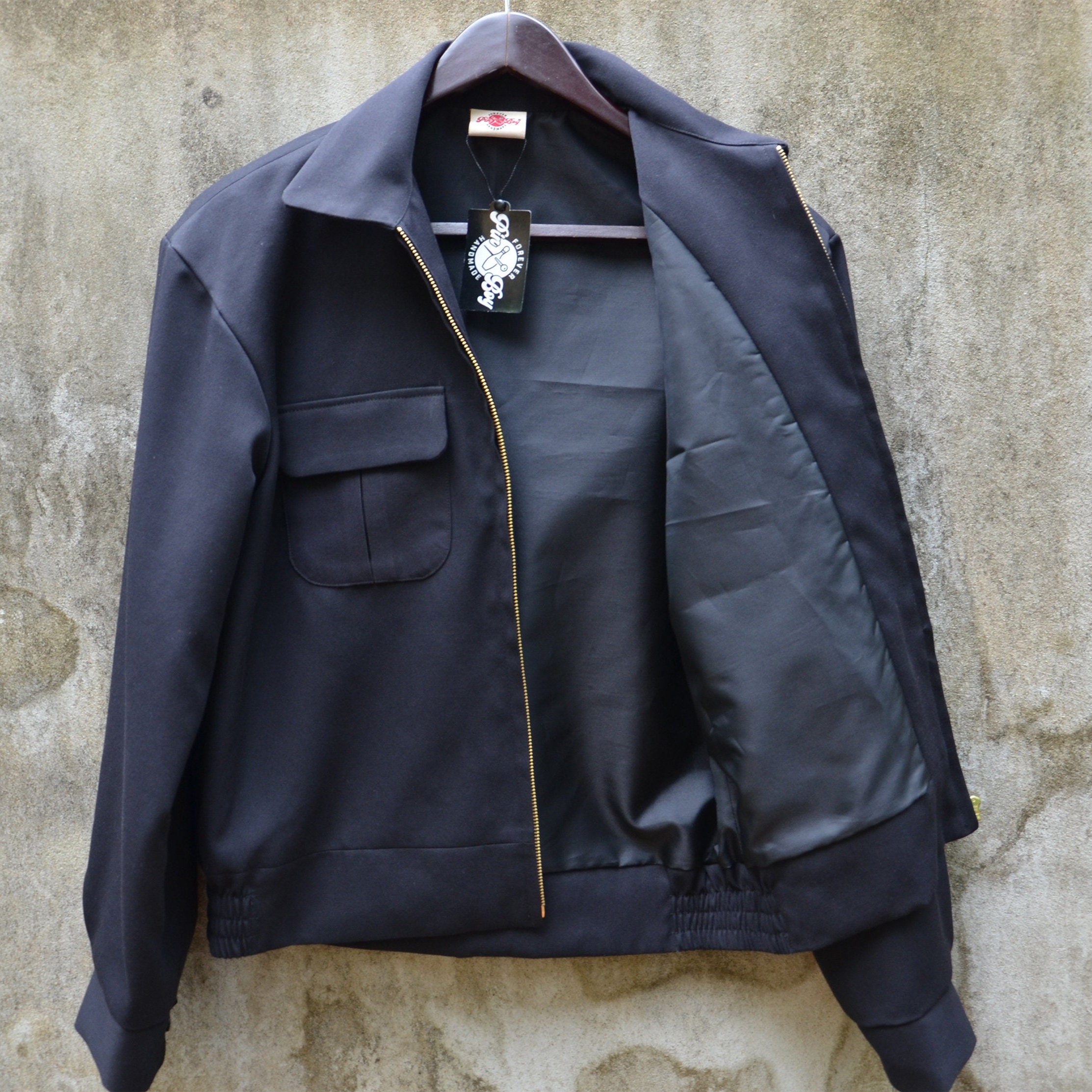 S/meter/l/xl Handmade Men's Ricky Gab 1950's 1950s Fifties Vintage Jacket Jacket Flap Pockets Gabardine Cotton Black Pin-boy Rockabilly - Etsy S/meter/l/xl Handmade Men's Ricky Gab 1950's 1950s Fifties Vintage Jacket Jacket Flap Pockets Gabardine Cotton Black Pin-boy Rockabilly - Etsy